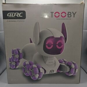 QRC TOOBY Remote Controlled Robotic Dog Toy 4D-Y9 White Purple Blue Black